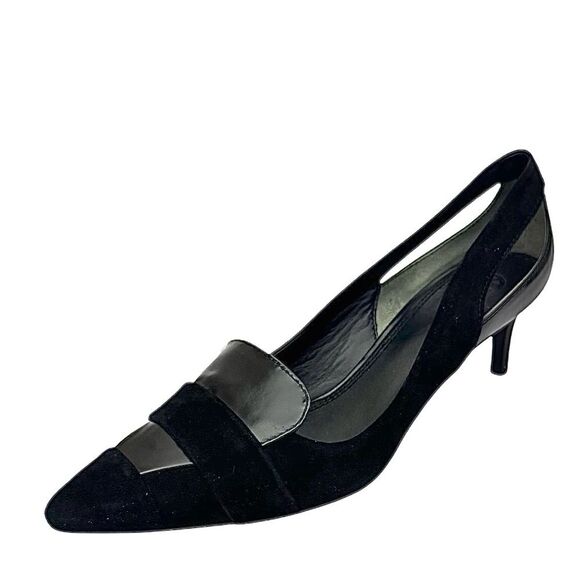 Tory Burch Saray Kitten Heels – Black Leather & Suede – Women’s Size 9.5 - Picture 3 of 12